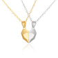 Collana magnetica sfaccettata a distanza per amanti della collana con ciondolo a forma di cuore punk da 2 pezzi