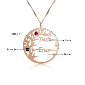 Customized Family Tree Necklace Sister Best Friend Nameplate Gift