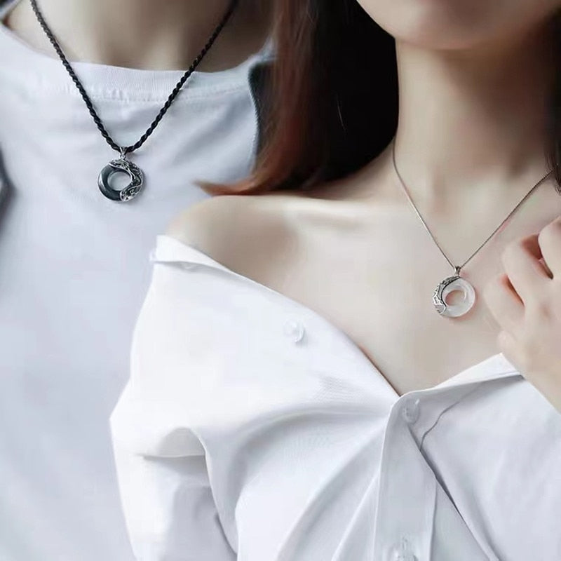 Heaven Officials Blessing Couple Necklaces Moonlight Pendant Necklace For Lovers Friendship Jewelry