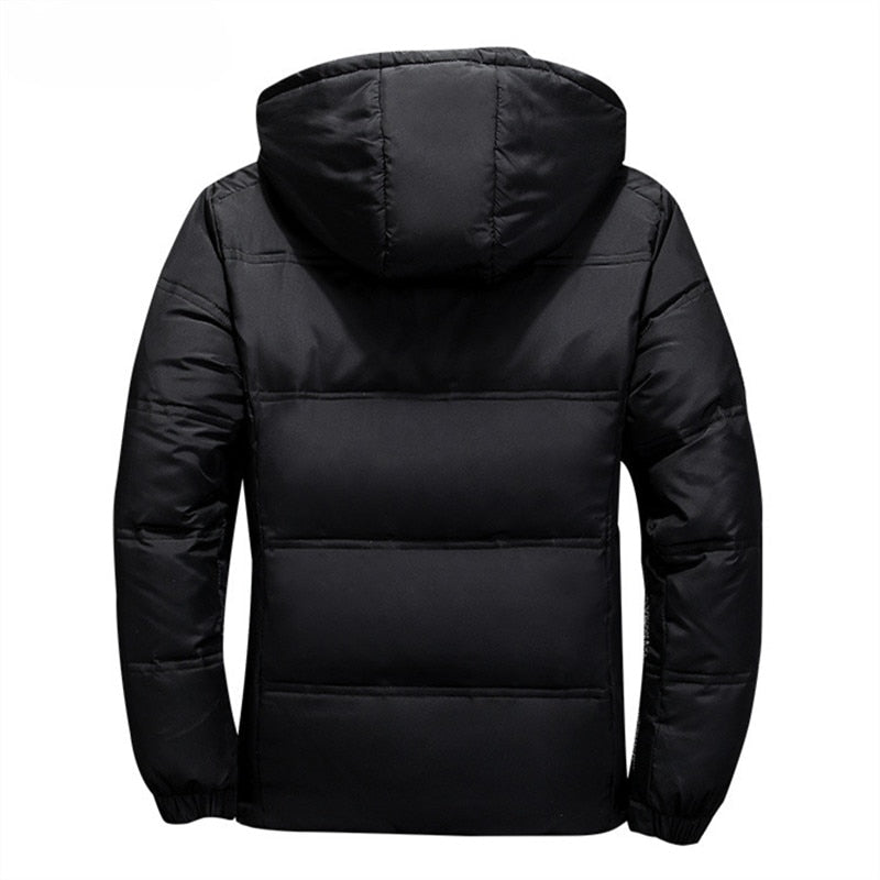 Ente Daunenjacke Männer Winter Warme Einfarbige Kapuzenjacken Outdoor Mantel