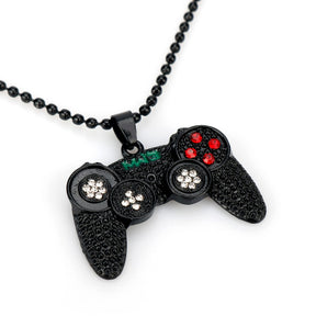 Rhinestones Handle Necklaces gamepad Necklaces for Women Men Game Controller Pendant