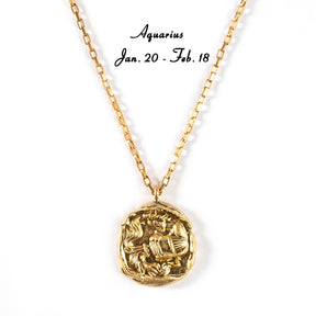 twelve zodiac signs necklace