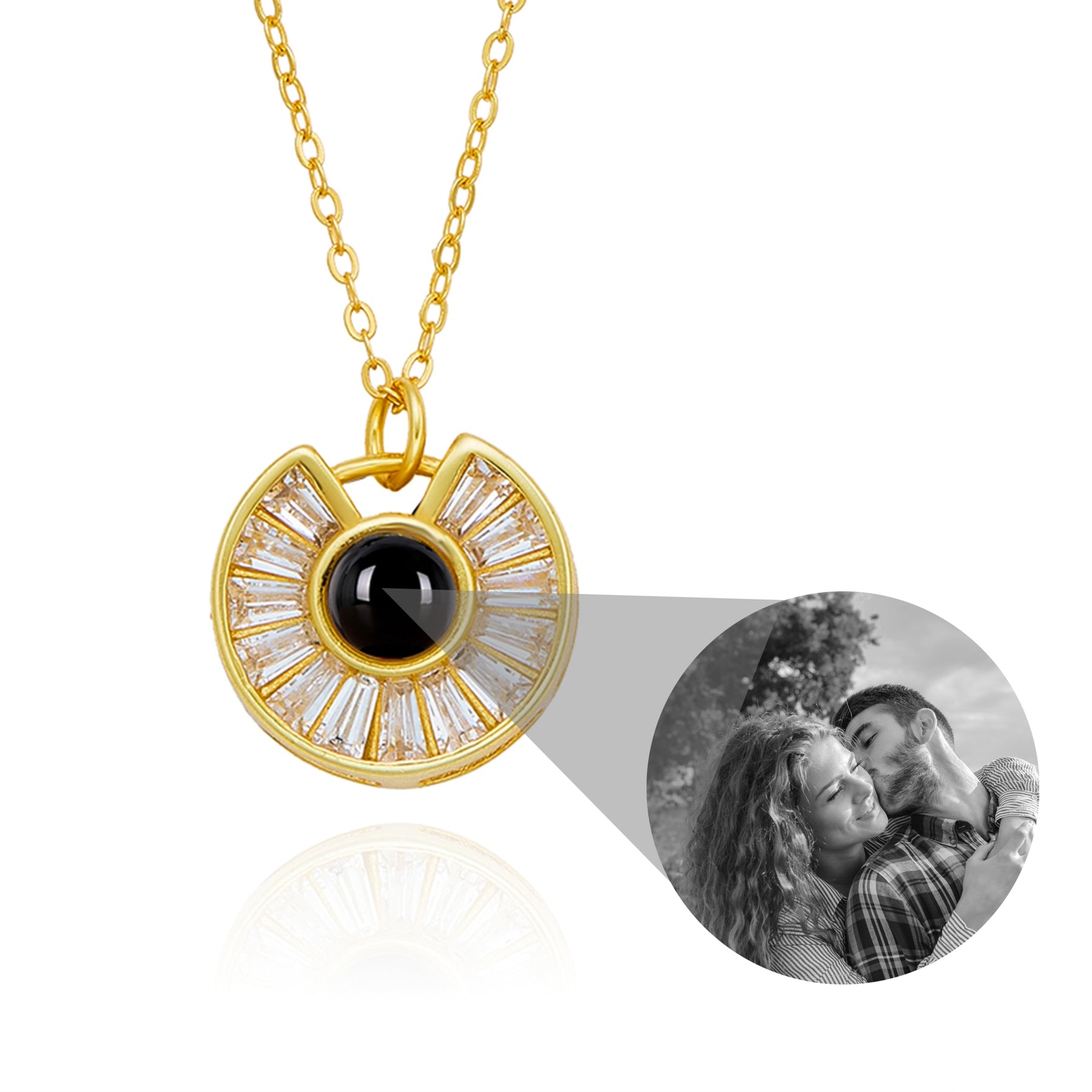 Collana personalizzata con foto Collana di fiori Regalo romantico di San Valentino