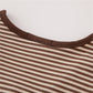 Striped Soft Cotton T-shirt 2022 Summer Fashion Slim O Neck Streetwear Tees Women Chic Tops