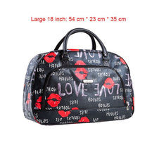 Women Travel Bags PU Leather Large Capacity Waterproof Print Luggage Duffle Bag