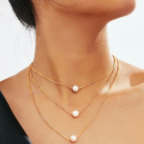 Trend Schmuck Hochzeit Große Perlenkette Für Frauen Mode Weiße Imitationsperle Choker