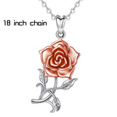 Rose Gold Rose Lover Anhänger Halskette mit Geschenk Vintage-Schmuck für Party-Geschenk