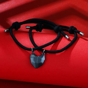 2Pcs Fashion Lovers Matching Friendship Heart Bracelet