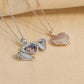 Personalize Heart Locket Necklace Plated Rose Gold Silver Color Angel Wing Shape Custom Photo Pendant