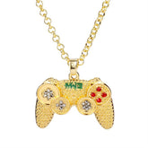 Rhinestones Handle Necklaces gamepad Necklaces for Women Men Game Controller Pendant