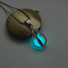 Hollow Luminous Stone Gem Charm Jewelry Pendant Necklace Gifts