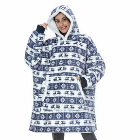 Winter Hoodies Fleece Giant TV Blanket With Sleeves Pullover