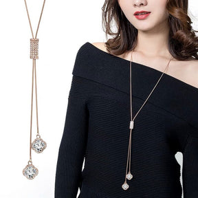 Long Necklaces& Pendants for Women Collier Femme Geometric Fashion Crystal Jewelry