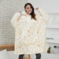 Oversized Hoodie Sweatshirt Women Tie Dye Hoodies Fleece Giant Wearable Blanket