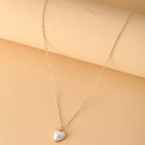 Big White Imitation Pearl Beads Choker Clavicle Chain Necklace For Women Wedding Jewelry