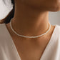 Beads Women's Neck Chain Kpop Pearl Choker Necklace Gold Color Jewelry On The Neck Pendant