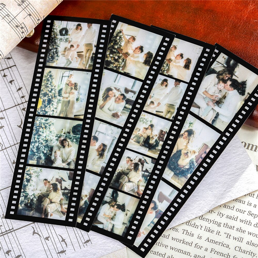 4Pcs Personalisierte Lesezeichen Angepasste Filmrolle Lesezeichen Speicher DIY Benutzerdefiniertes Fotoalbum