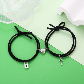 2Pcs Couple Matching Bracelet Magnetic Distance Bracelet