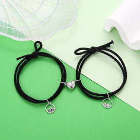 2Pcs Couple Matching Bracelet Magnetic Distance Bracelet