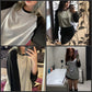 T-shirt da donna T-shirt manica lunga a contrasto colore girocollo T-shirt da donna primaverili
