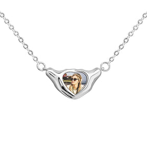 Heart Shaped Pendant Copper Personalized Colorful Baby Children's Photo Necklaces