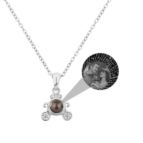 Customized 925 Silver photo Projection Necklace Couple Memory Gifts