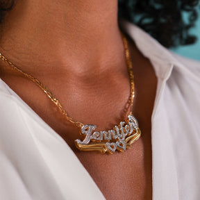 mexican gold name necklace