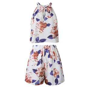 Sexy Jumpsuit For Women Loose Cause Boho Floral Female Rompers Beach Shorts Sets