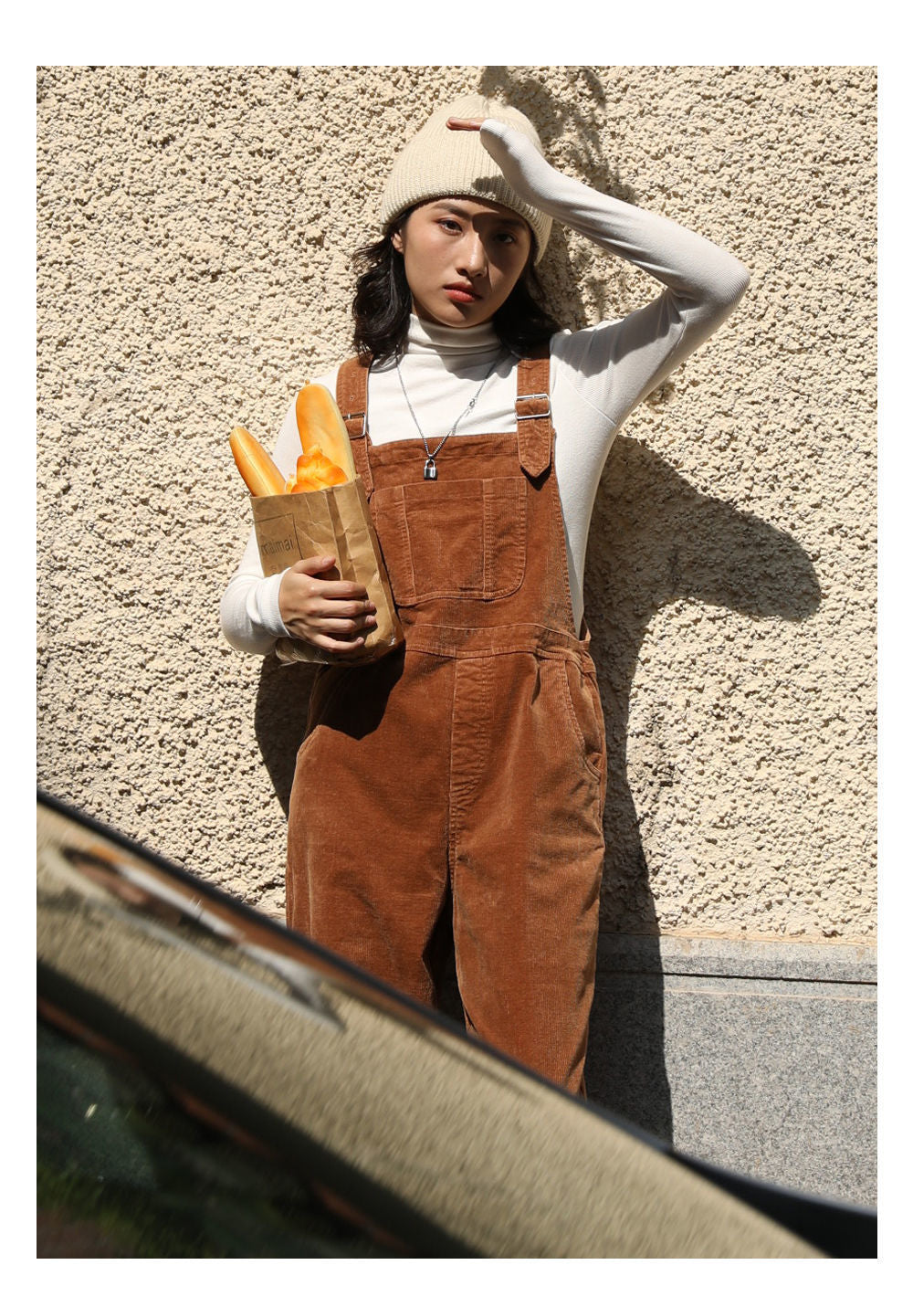 Brown Corduroy Jumpsuits Women Autumn Straight Baggy Loose Casual Wide Leg Trousers Female