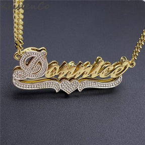 big name plate necklace