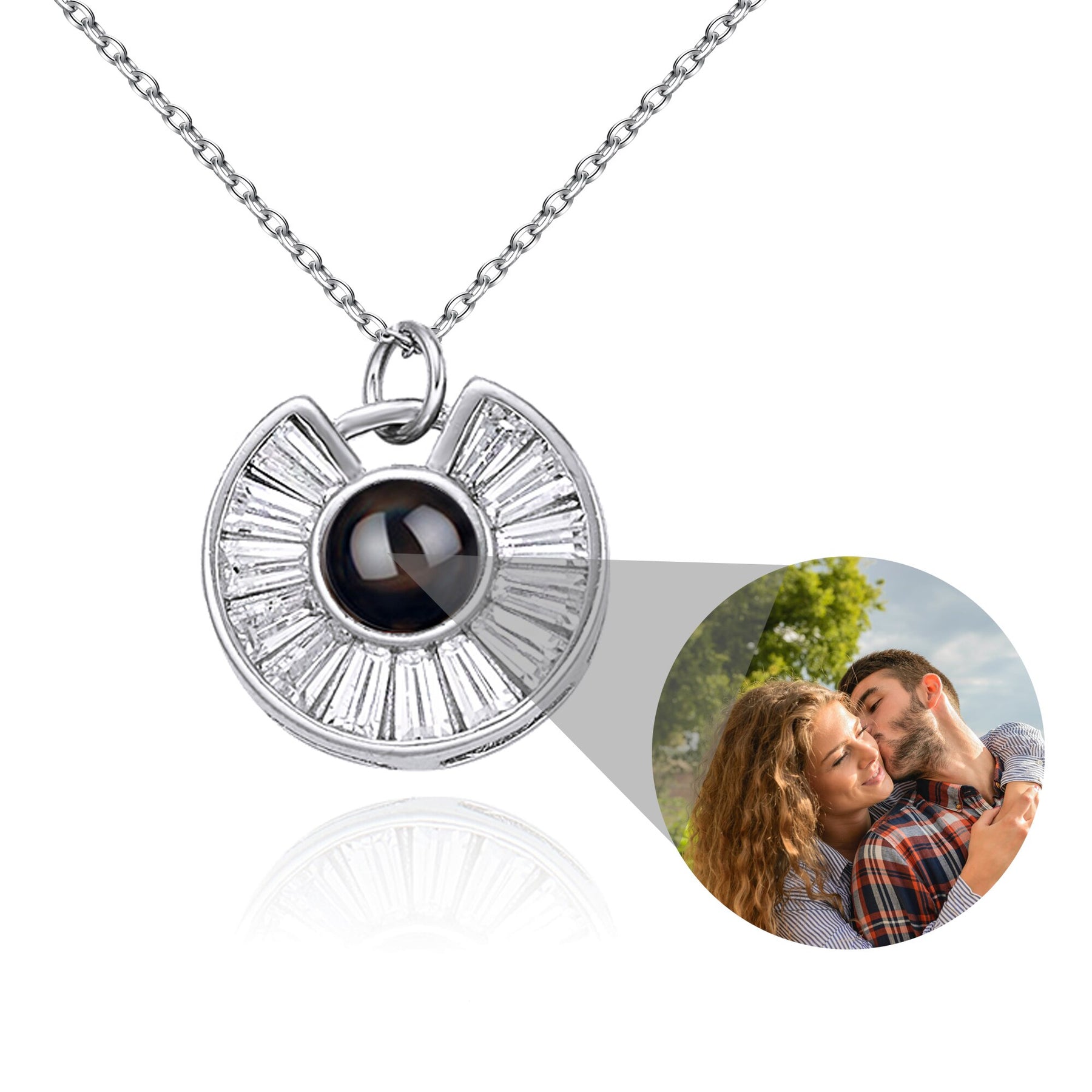 Collana personalizzata con foto Collana di fiori Regalo romantico di San Valentino