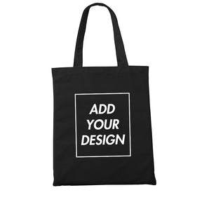 Custom Tote Bag Shopping Add Your Text Print Original Design Zipper Unisex Fashion Travel Canvas Bags