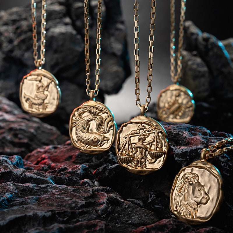 twelve zodiac signs necklace