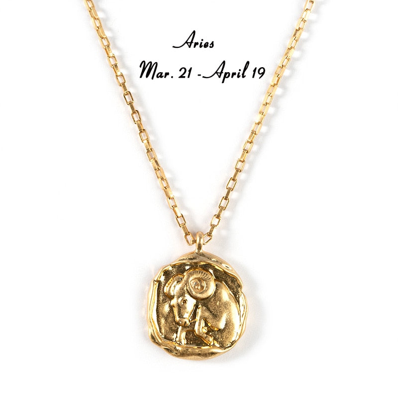 Collana Moneta d'Oro Collana Zodiaco Costellazione Collane costellazione