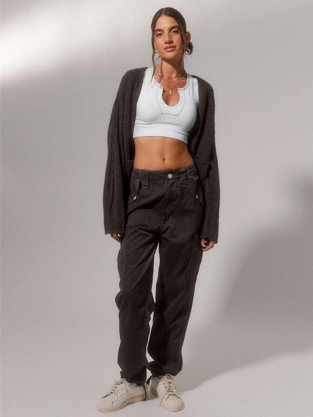 Slim Fit Ultra Short Sexy Spicy Girls Top Knitted Thread T-shirt