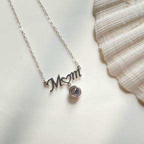 I love you love heart mom mother's Day projection Necklace