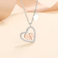 Heart-shaped baby footprints love necklace female pendant clavicle chain love footprints neck chain