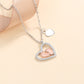 Heart-shaped baby footprints love necklace female pendant clavicle chain love footprints neck chain