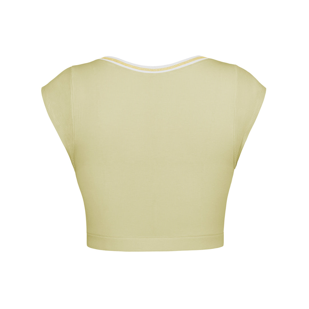 Slim Fit Ultra Short Sexy Spicy Girls Top Knitted Thread T-shirt