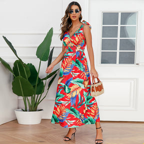 tropical print dress