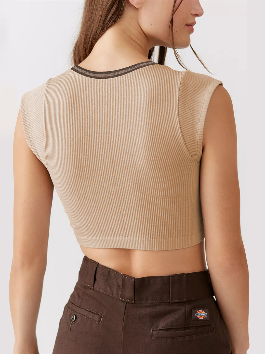 Slim Fit Ultra Short Sexy Spicy Girls Top Knitted Thread T-shirt