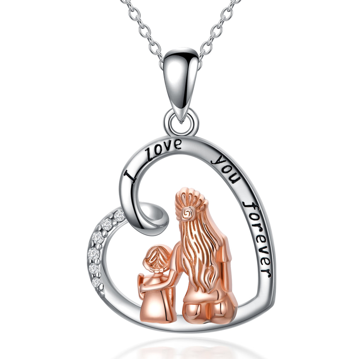 Collana in argento sterling 925 Big Sister Regali collana per madri per un bambino