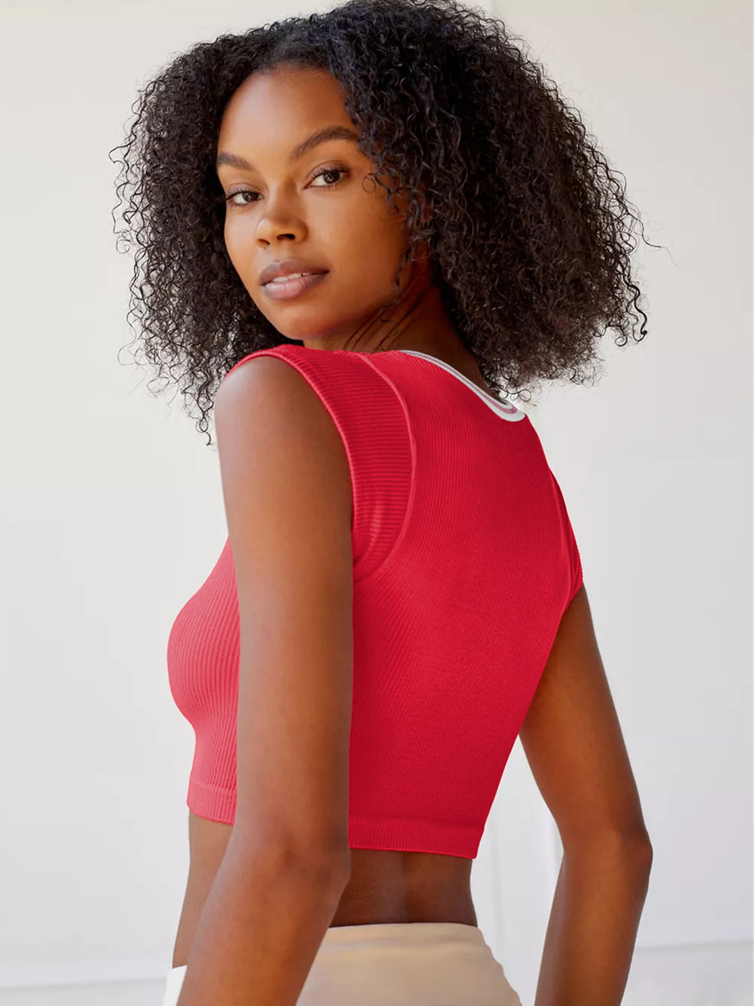 Slim Fit Ultra Short Sexy Spicy Girls Top Knitted Thread T-shirt