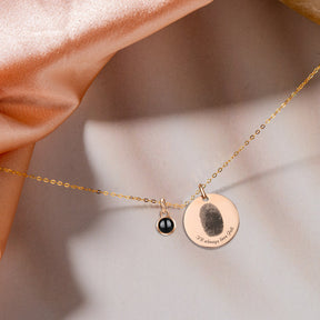 Fingerprint necklace with customizable photos Projection Necklace Pendant Jewelry