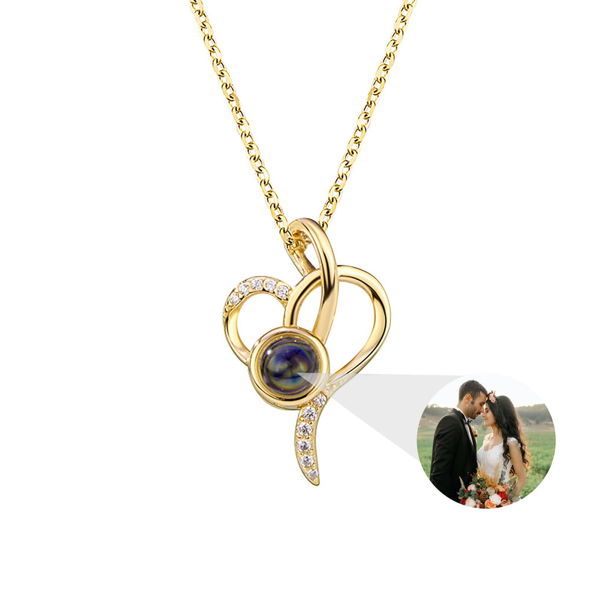 customizable Love photos Projection Necklace Pendant