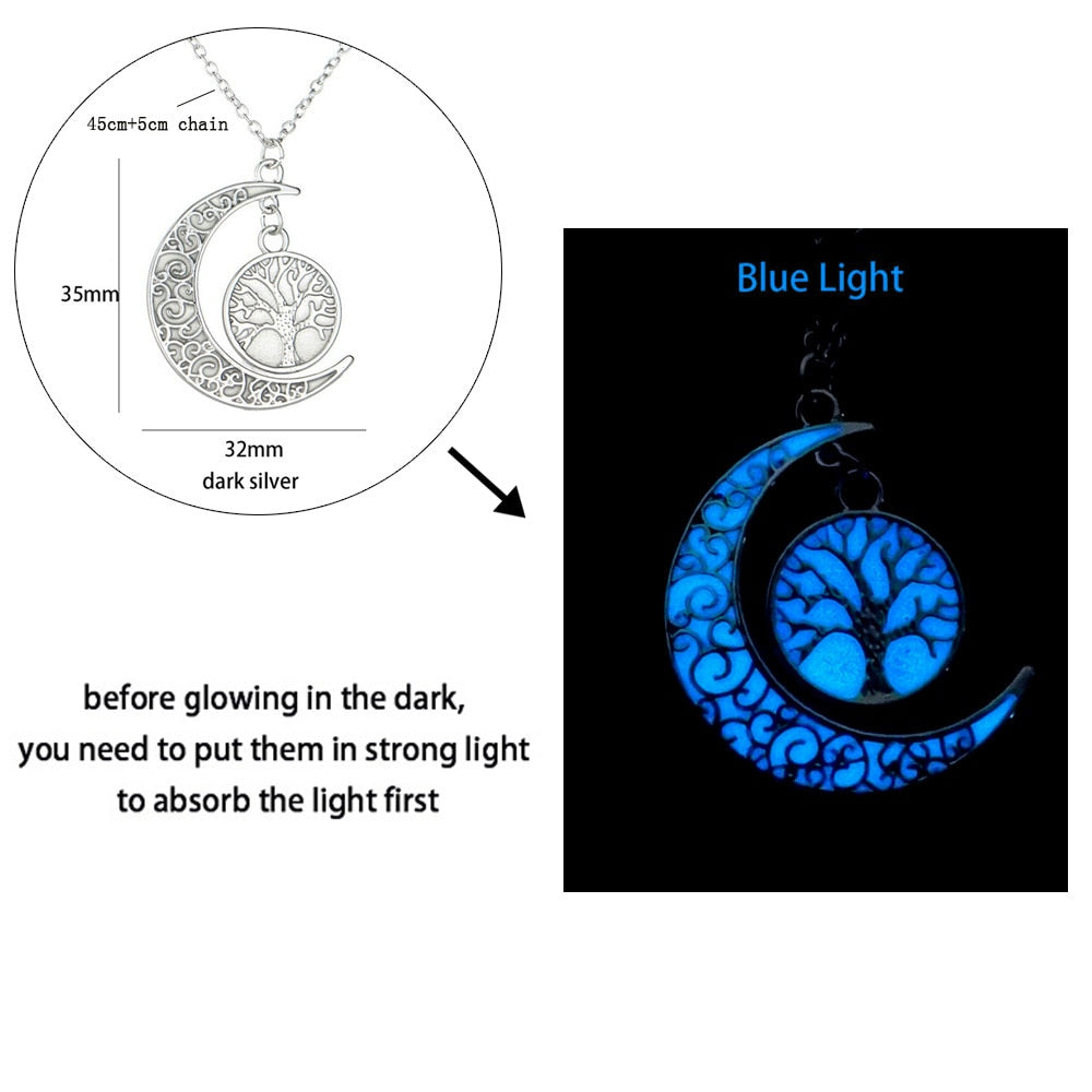 Luminous Dragon Necklace Glowing Night Fluorescence Silver Plated Glow In The Dark Necklace