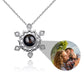 Pendant Custom Photo Flower Necklace 925 Silver Romantic Gift For Girlfriend