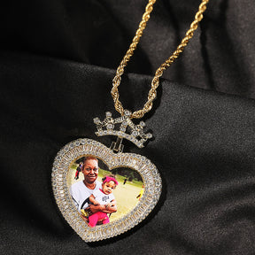 Collana hip-hop con nome foto personalizzabile Collana con corona