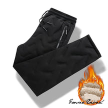 Winter Zip Pockets Thicken Fleece Sweatpants Joggers Water Proof Thermal Trousers