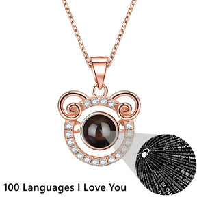 Photo Projection Necklace 12 Constellation Patterns Pendant Necklace